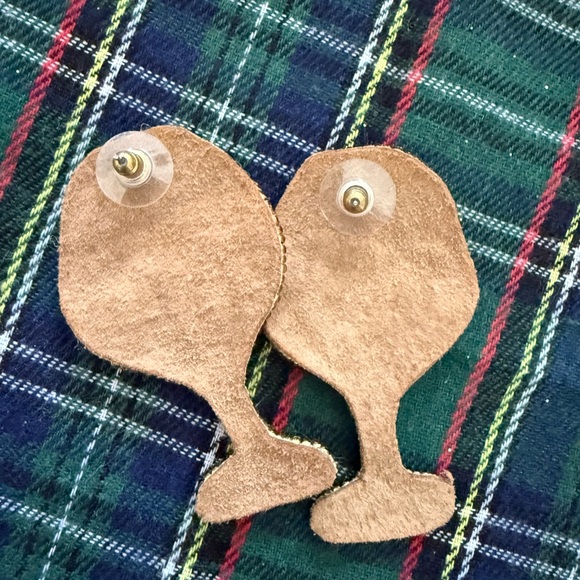 Beaded Wine Glass Earrings - Picture 2 of 2